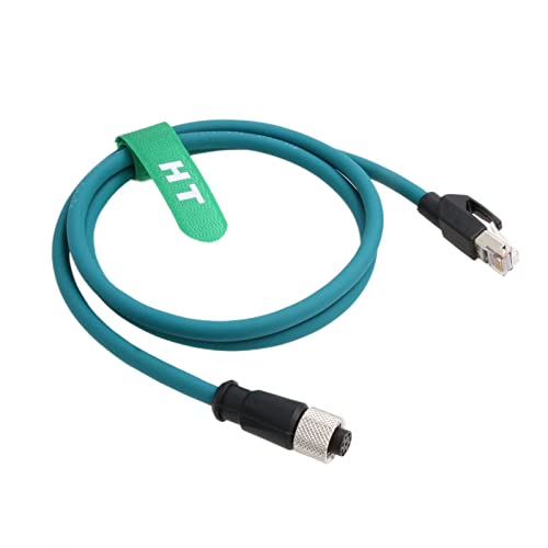 Actuator Sensor Ethernet Network Cable M12 A-Coded 8 Pin Female to RJ45 Cat-7e Patch Cord for Industrial Profibus Automation Application 30cm