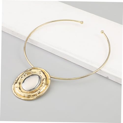 LIFKOME Exaggerated Alloy Necklace, Gold Vintage Style for Women and Girls