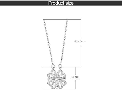Chaine Argent Pendentif Trèfle à Quatre Feuilles Bijoux Élégant Cadeau Anniversaire Fête des Mères Saint Valentin Noël accessories fashion silver