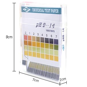 [Australia - AusPower] - 100 Sheets PH Test Paper, 0 to 14 Accurate Fast Measurement Acid Alkali Test Paper Strips for Water, Saliva, Soap, Soil, Diet pH Monitoring 