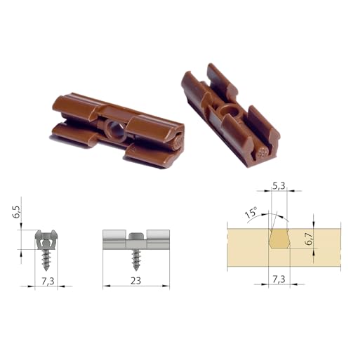 KNAPP sKLICK screw-on dovetail connectors, 100-piece joinery hardware set for woodworking projects