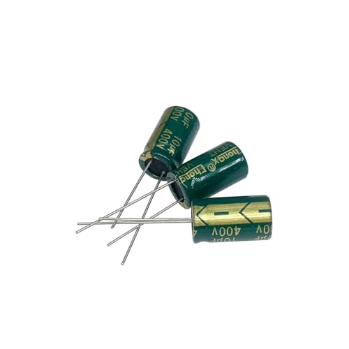 10pcs 400V 10UF High Frequency Capacitor 10x17mm (0.39x0.67in) | Aluminum Electrolytic Capacitors for TV LCD Monitor Game 10pcs 400V 10UF