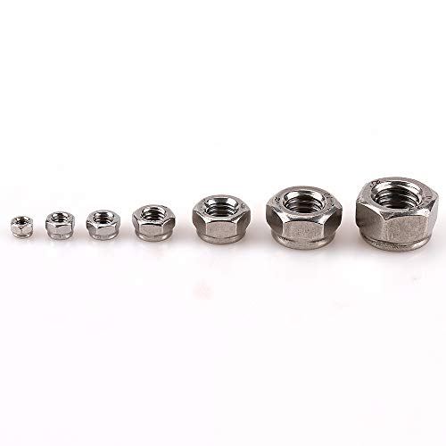 szzijia hexagonal nylon lock nuts in M3 to M12 sizes, 304 stainless steel, organized in storage boxes