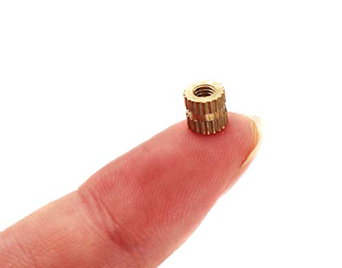 binifiMux M3 knurled brass threaded inserts and female press-in heat-set nuts assortment kit, 300 pieces
