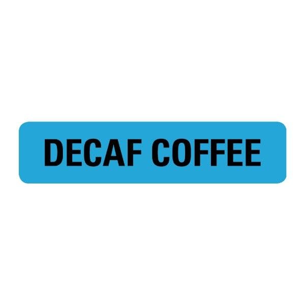 LabelValue.com | Decaf Coffee Food Service Medical Labels LV-MFSL11