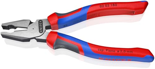 KNIPEX high leverage combination side-cutting pliers with textured grips and polished metal jaws