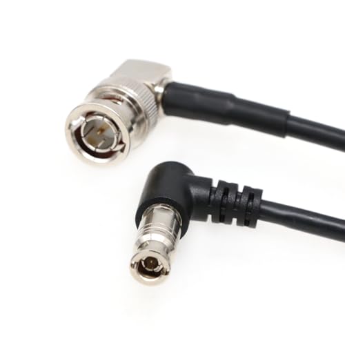 SZRMCC 12G SDI BNC Cable UHD 4K Micro BNC to Standard BNC Male Right Angle 75 Ohm High Density Video Coaxial Cable for Blackmagic Video Assist 5" Monitor (15cm) 15cm