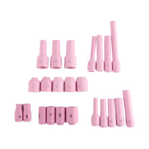 Welding Accessories Set Argon Arc Welding 46PCS Ceramic Nozzle Electrode Clamp Groove Connector Professional Welding Tool Assembly