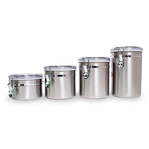 Star Trek: The Next Generation Stainless Steel Kitchen Storage Jar Containers With Seal-Tight Lids, Set of 4
