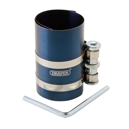Draper 08444 Piston Ring Compressor, 50-175mm, Height 4", Silver and Blue
