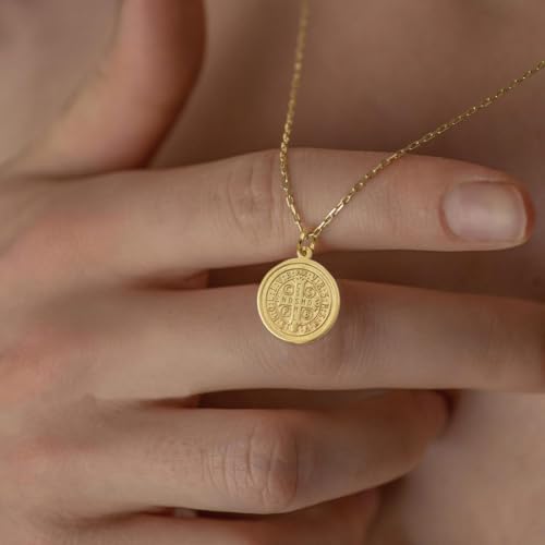 LKBEADS 925 Sterling Silver Saint Benedict Medal Pendant |LK_NLC_01521