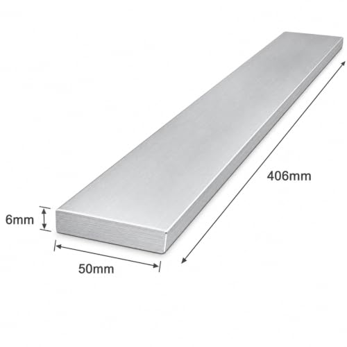 KSVZS 2-pack 6061 aluminum flat bar, 1/4 x 2 x 16-inch solid mill stock sheets and plates