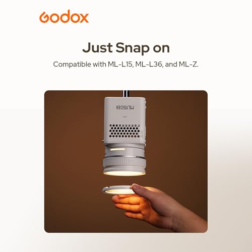 Godox ML-D Magnetic Diffusion Kit for ML-Series LED Video Lights, Compatible with ML150Bi, ML80Bi, ML100Bi, ML100R, ML60II Bi, ML60Bi and More, Soft Light Modifier for Balanced, Natural Illumination