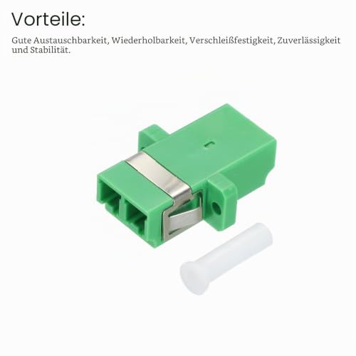 QUARKZMAN Pack of 6 Fibre Optic Adapter LC/APC Coupling Single Mode Duplex Adapter LC-LC/APC for Network Internet Connection