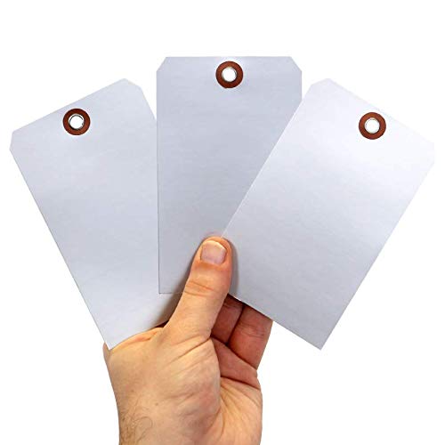 SmartSign Debossable Dead-Soft Aluminum Indentable Blank Write-On Marking Tags | 3" x 5", Pack of 100 3" x 5" No Attachment - Pack of 100