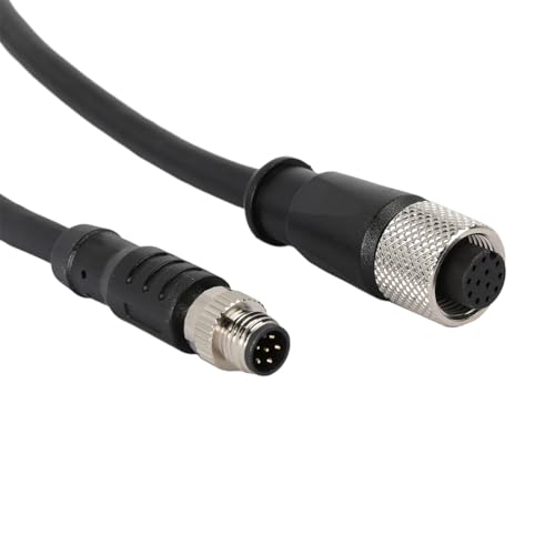 Cable for DJI Livox Mid-360 LiDAR to Unitree Go2 Robot Dog, M12 Aviation A-Coded 12 Pin Female to M8 6pin Connector, 20cm 20 cm Straight connector