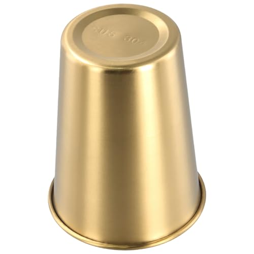 HOIGON 16 Pack 12oz Stainless Steel Cups, Gold Shatterproof Metal Drinking Cups, Stackable Stainless Steel Tumblers for Travel, Camping, Outdoor Activities