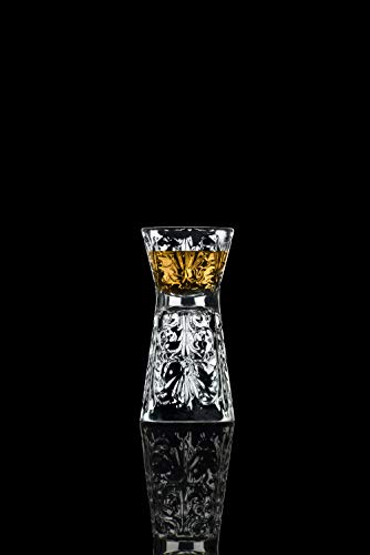 Barski Glass - Reversible Shot Glass - Jigger Tumbler - Designed Tumblers - Use for Liquor - Vodka - Cocktail - Set of 6 Glasses - One side is 1 oz, Other Side is 2 oz. - Made in Europe