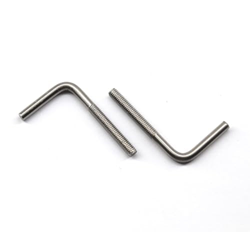 SeeRaphee M12x200mm 304 stainless steel L-shaped foundation anchor bolts, 2-piece set