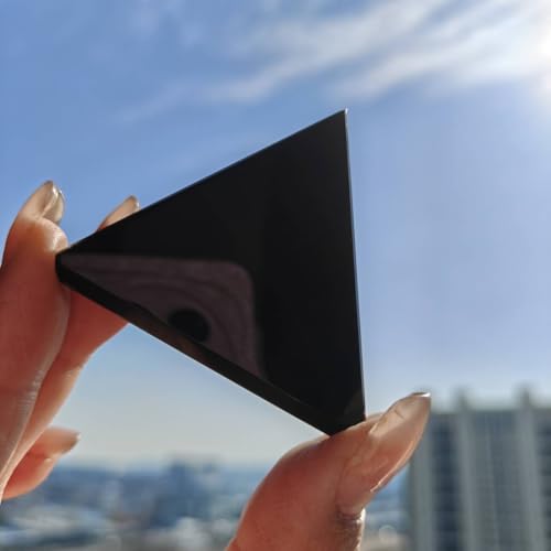 Obsidian Pyramid Black Obsidian Crystal 1.57~2.3 Inch Natural Polished Crystal Tetrahedron for Healing Protection Meditation Reiki Energy Grid Stone Home Office Desk Decor. Gemstone Crystals