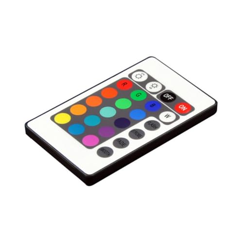OSALADI DC12V LED Controller with 24 Buttons RGB Remote Control for SMD 5050 LED Strips, Wireless Control of Brightness and Color Changing for Lighting Applications