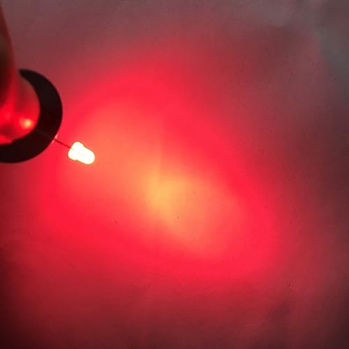 Pack of 120 3 mm LED Light Emitting Diodes, 2 Pin LED Diodes (Red, Pack of 120) | Extra bright 3 mm LED assortment kits, diffuse diodes set for science projects, DIY projects 3 mm, 120 pieces, red