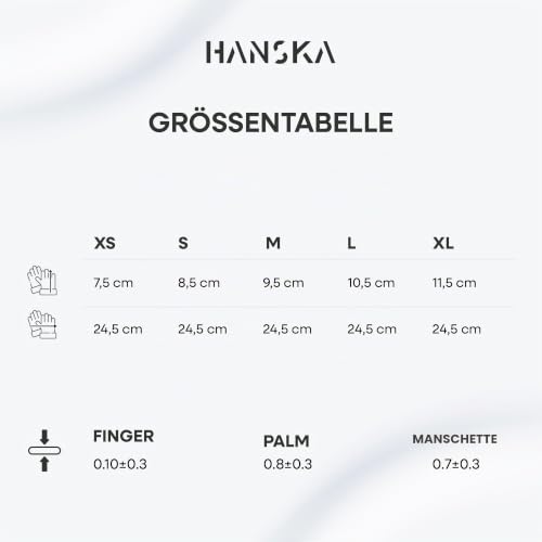 HANSKA 100 Black Nitrile Disposable Gloves - Powder Free - Disposable - Ambidextrous - Non-Sterile - Rubber Base - Suitable for Medical Areas, Food Handling (100, M) 100 cm