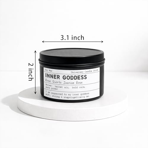 Inner Goddess – Rose Quartz Candle | Vegan Spiritual Candle for Self-Love, Heart Healing & Feminine Energy | Christmas Gift
