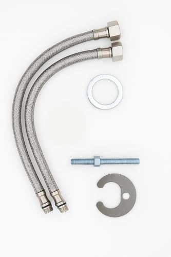Basin Mixer Tap – Chrome Finish Single Lever Bathroom Sink Mixer | Deck Mounted, Hot & Cold Water | Modern Compact Tap with Flexible Connectors (Flat) Flat