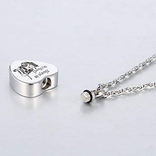 Gredstar Urn Necklace for Ashes, Heart Memorial Pendant Truck