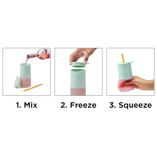 Rabbit Wine Frozen Cocktail Tumblers 12oz Insulated Tumbler for Frose, Frozen Cocktails, Slushies, Leak-Proof Design with Drink Recipes Teal