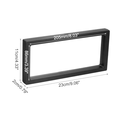MECCANIXITY Floating Frame Display Holder Stand 3D Jewelry Display Box 9.06 x 4.33 x 0.79 Inch Black for Ring Necklace Bracelet Earring Pack of 4