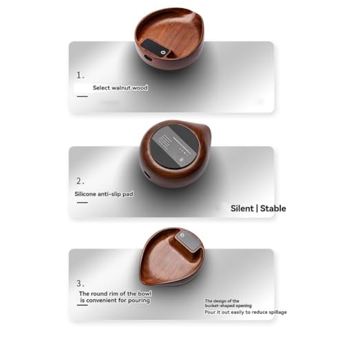 Coffee Bean Weigher, Tea Leaf Scale, Walnut Hand Brewing Electronic Scale Coffee Bean Scale Accurate to 0.1g