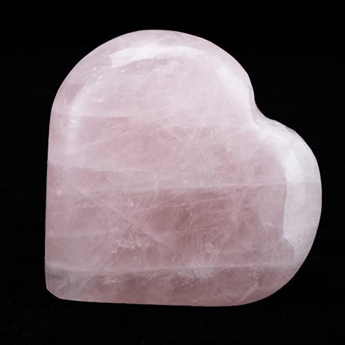 Crocon® 50 mm Rose quartz Heart Stone Birthday Gifts for Women Large Heart Big Heart (rose quartz)