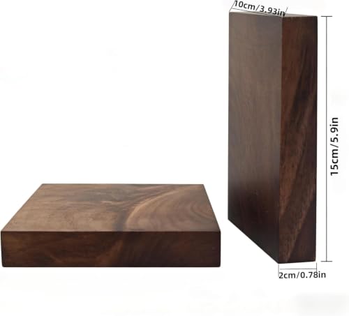 2PCS Unfinished Walnut Wood Blocks for DIY Crafting, Scroll Saw, Woodworking, Carving, Burning, Laser Cutting, Engraving, CNC, Painting (15 x 10 x 2 CM) 15 x 10 x 2 CM