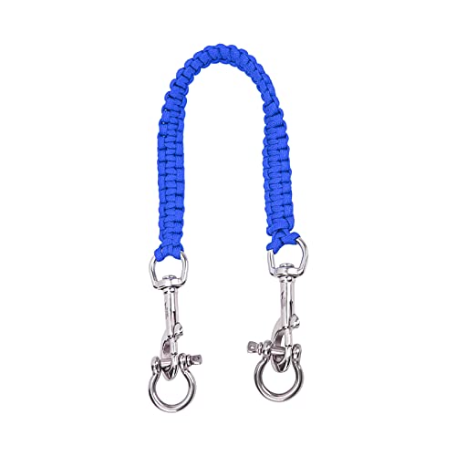 Drfeify Diving Camera Lanyard Retractable Stainless Steel Hook Housing Carry Rope for Underwater Photography Diving Snorkeling Action Cameras (Royal Blue)