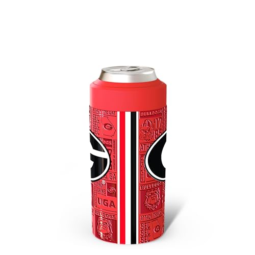 Frost Buddy Universal Can Cooler - Fits 12 & 16 oz (Georgia Bulldogs | 3D) Georgia Red