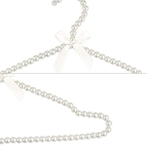 Adorila Pearl Hangers 16in for Wedding Dress Bridal Gown, 5-Pack White