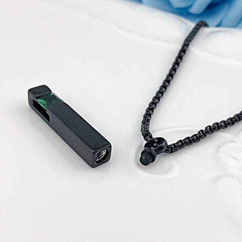YOUFENG Urn Necklaces for Ashes Birthstone Cube Urns for Human Ashes Memorial Cremation Urn Locket Keepsake Ashes Jewelry August