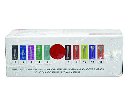 Gima - Gouge Blades Made of Carbon Steel N. 1, Sterile, for Manicure and Pedicure, 50 Blades Individually Packed