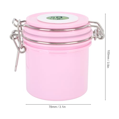 Pink shenruifa 250ml eyelash glue storage jar with thermometer and hygrometer for lash extension adhesive