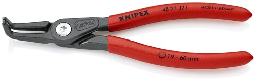 KNIPEX 48 21 J21 precision internal snap-ring pliers with 90-degree angled tips for 3/4 to 2 3/64-inch bores