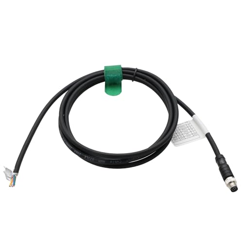 M8 Power I/O Open Cable for Cognex Area Scan CIC, Lucid Vision Triton Atlas10, Industrial Camera GigE Automation Control, 8-pin A Code, Shielded, 2m M8 8 pin male to open