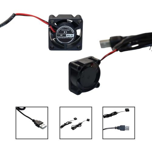 2pcs 2510 USB Cooling Fan Brushless Hydraulic Bearing DC Fan 25X25X10MM Miniature Bearing Turbo For Laptop Motherboard 3D Printer