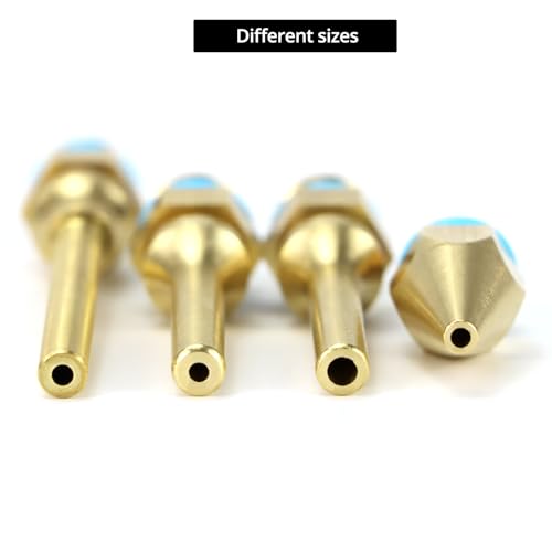 QWORK 4-piece pure copper glue gun nozzle set with assorted replacement tips for hot melt glue guns