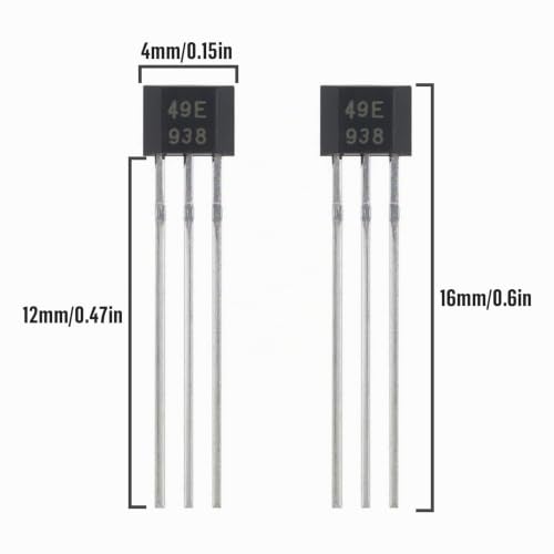 49E OH49E SS49E Hall Sensor Linear Hall Effect Sensor 3-Pin Magnetic Detector Linear Hall Effect Sensors Hall Sensors Hall Sensors TO-92S (Pack of 20) 49E