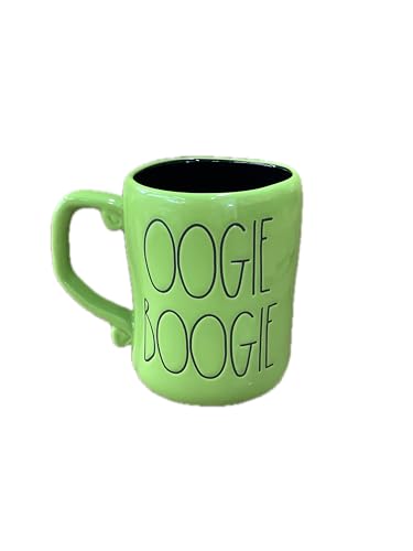 Rae Dunn Halloween Ceramic Coffee Tea Mug, Bright Green (Oogie Boogie) Bright Green (Oogie Boogie)