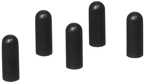 [Australia - AusPower] - (Pack of 25) 1/8"- 3/16" Round Black Vinyl Flexible End Cap Bolt Screw Rubber Thread Protector Safety Cover | for 0.125 Inch Pipe Post Tubing Rod OD Cover - 1" inside Height | by SBD 