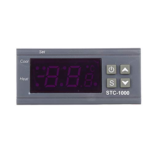 Kavolet STC-1000 Digital Temperature Controller, Thermostat 24 V with Probe Heating, Cooling, Celsius Thermostat with Sensor