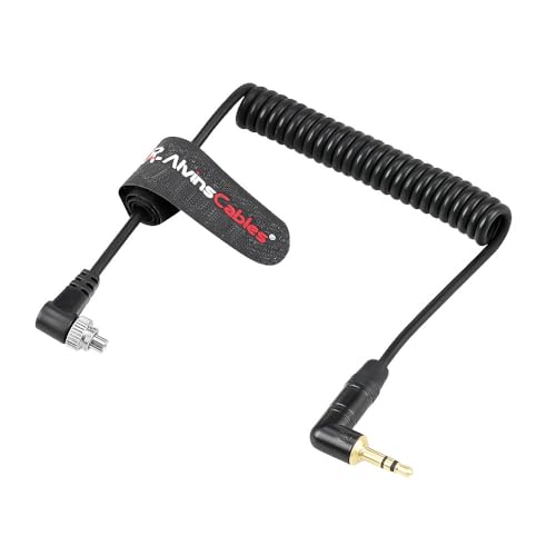 Alvin’s Cables Tentacle Timecode Cable for Panasonic Lumix S1H, GH5s, GH6, GH7 Cameras, 3.5mm TRS to Locking PC Coiled Cable for Tentacle Sync-E, Track-E, Timebar